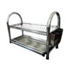 Escurridor De Platos De Acero Inoxidable 20 Platos 2 Niveles